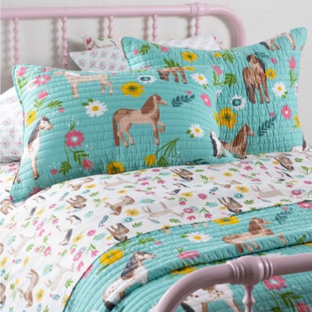 Girls Western Quilted Shams